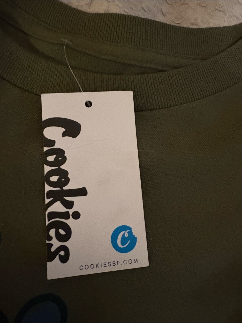 Cookies Olive Green Graphic Tee with Multicolor Logo 2xl new - Picture 5 of 7